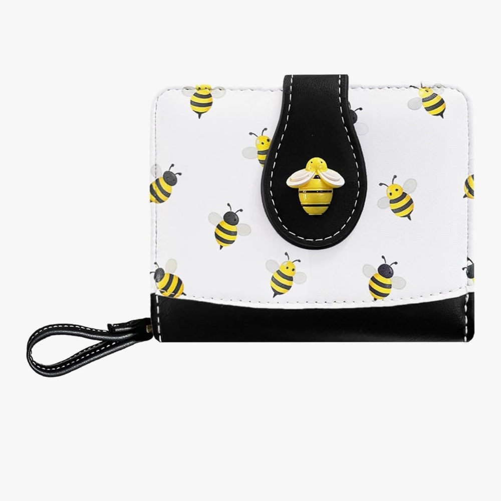 🆕 Bee Card Slots Small Wallet with Zipper Coin Pouch Wallet for Women - Picture 7 of 7
